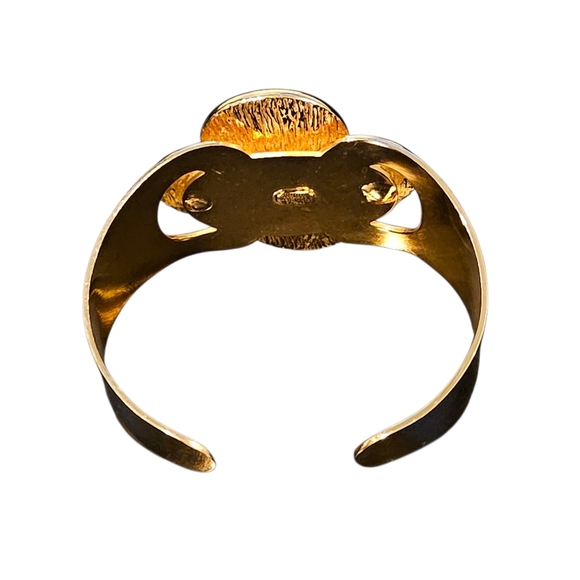 Vintage Dior Bracelet 1973 Christian Dior Floral Statement Cuff Bracelet Germany - Picture 7 of 16